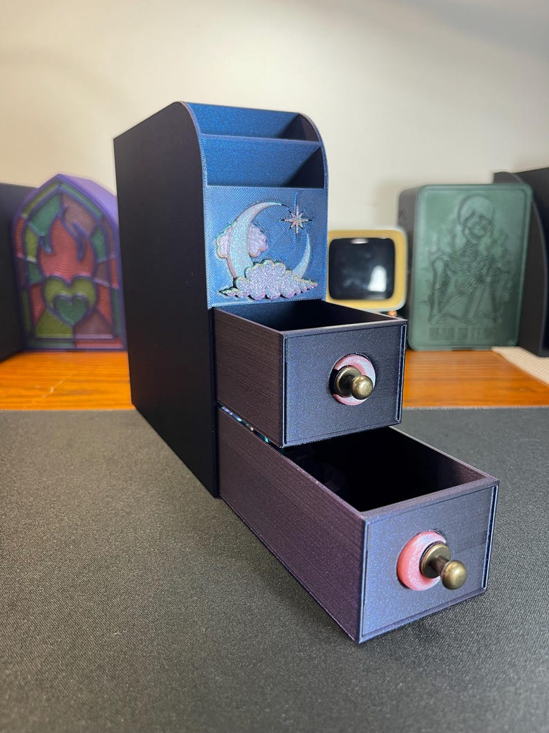 Drawer Annotation 3D Printed Bookshelf Organizer – Annotation Station With Drawers - Etsy