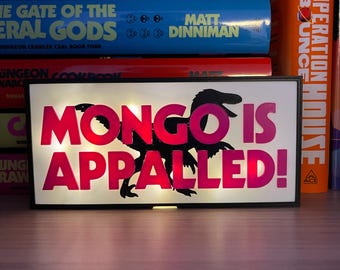 Mongo is Appalled! Dungeon Crawler Carl Inspired Book Nook – Light-Up Shelf Decor