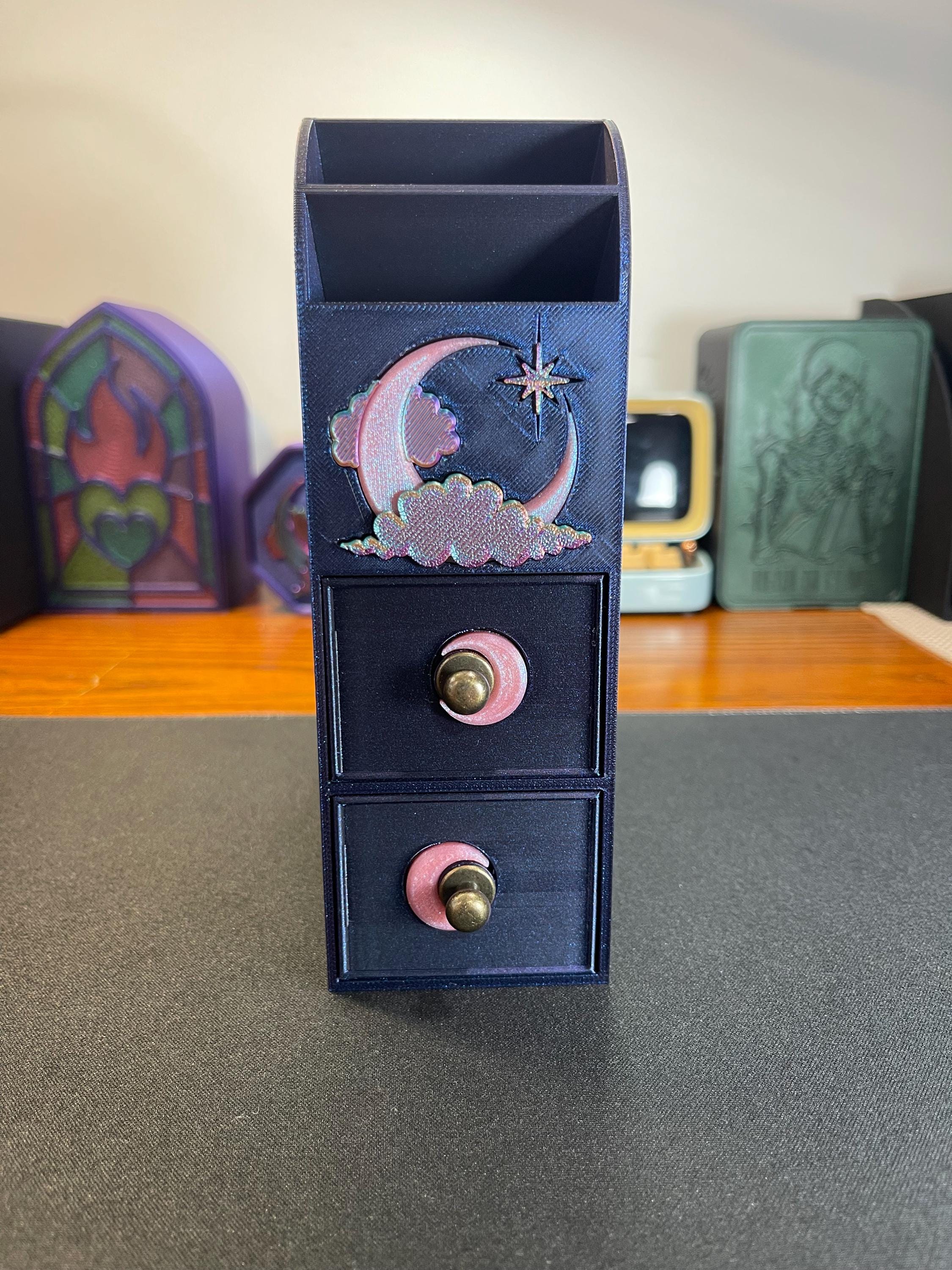 Drawer Annotation 3D Printed Bookshelf Organizer – Annotation Station With Drawers - Etsy