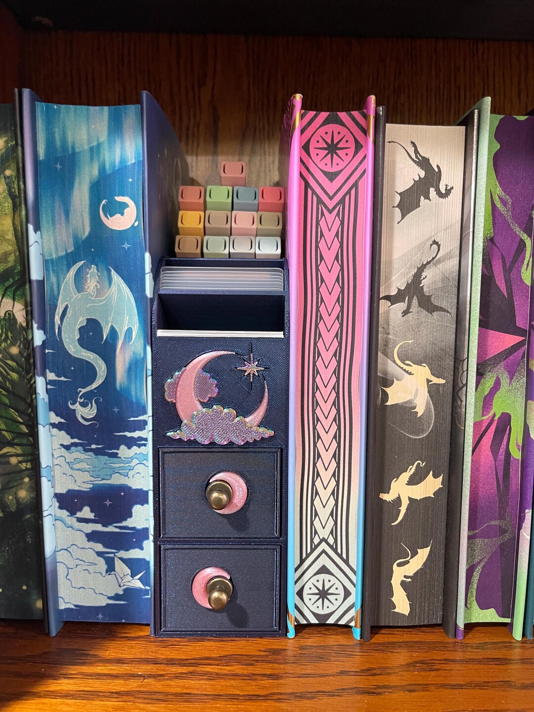 Drawer Annotation 3D Printed Bookshelf Organizer – Annotation Station With Drawers - Etsy