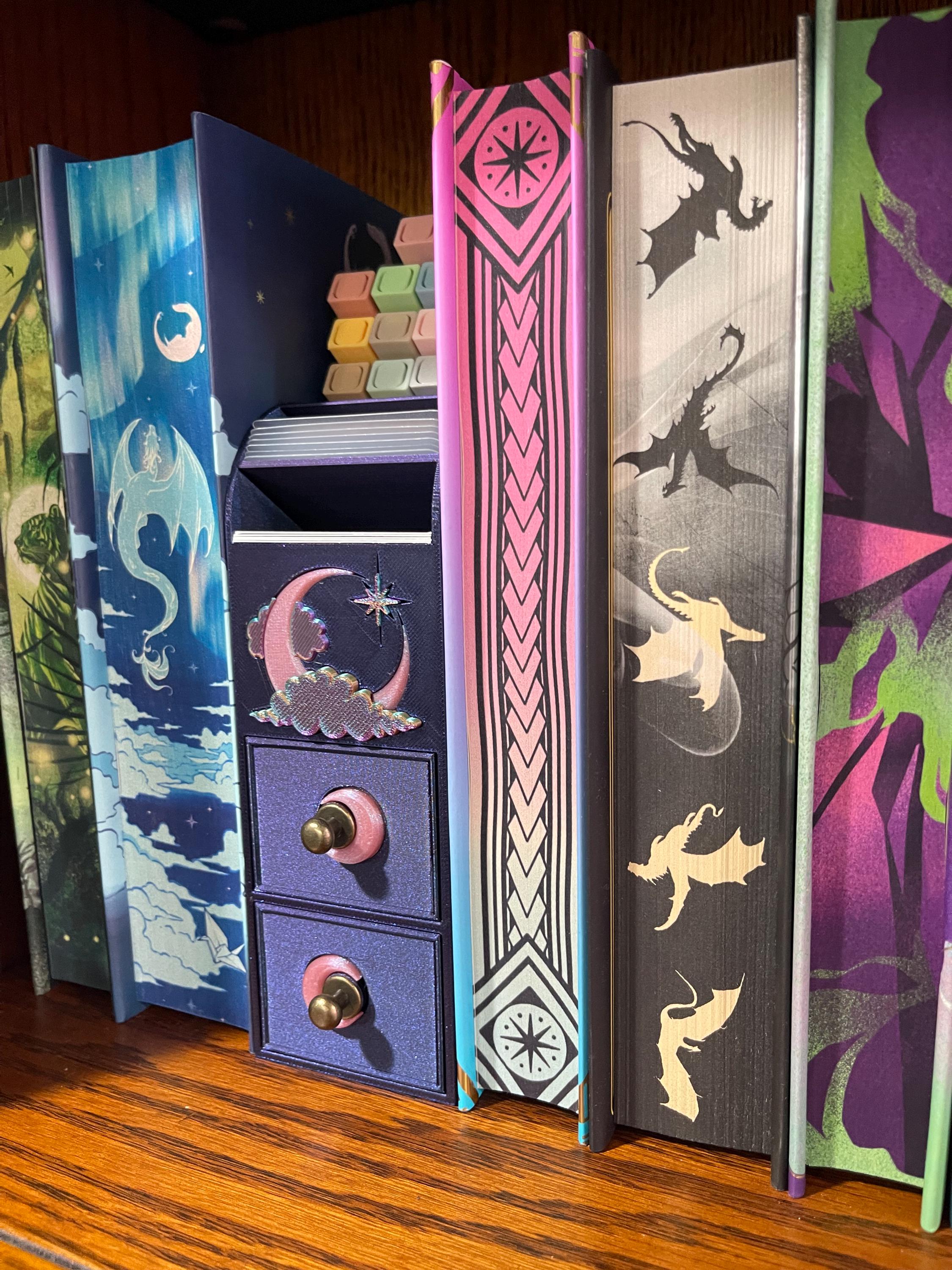 Drawer Annotation 3D Printed Bookshelf Organizer – Annotation Station With Drawers - Etsy