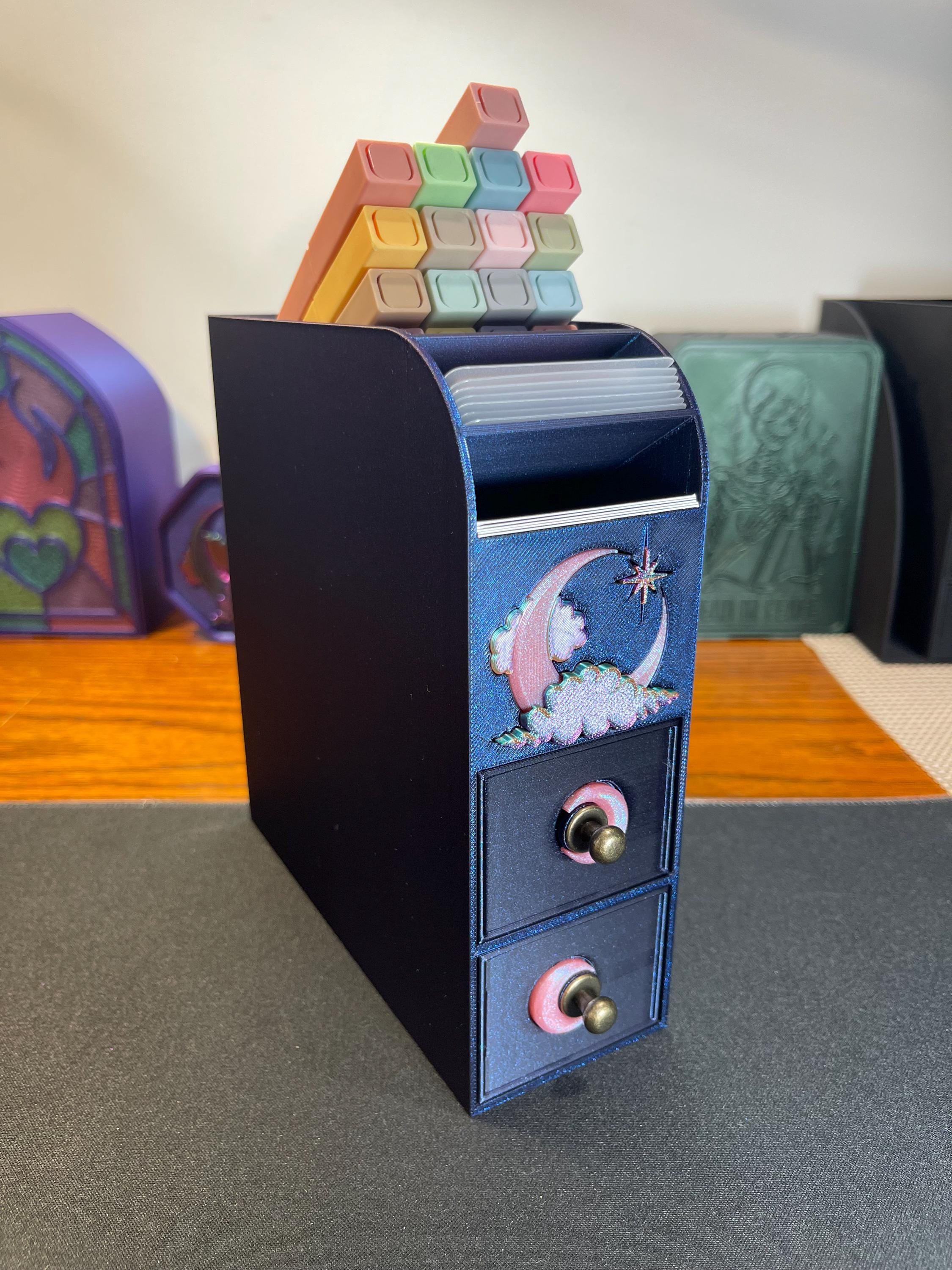 Drawer Annotation 3D Printed Bookshelf Organizer – Annotation Station With Drawers - Etsy
