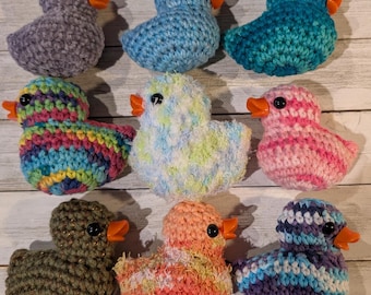 Handmade Crochet Amigurumi Stuffed Animal Cruise Ship / Jeep Ducks Duckies for Hiding