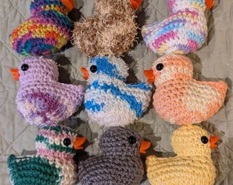 Handmade Crochet Amigurumi Stuffed Animal Cruise Ship / Jeep Ducks Duckies for Hiding