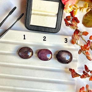 Natural Star Ruby 3 Stone Set, Genuine Ruby Cabochon Gemstones, Natural Star Ruby Loose Stones, Ruby Gemstones for Jewelry Making