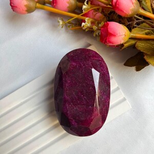Lab Grown Ruby Gemstone 814g, Large Red Ruby Stone, Synthetic Ruby, Gemstone for Collection and Jewelry Making
