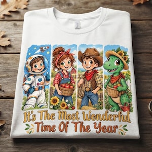 Hola, diseño de camiseta de otoño, camiseta de cosecha de otoño, linda camiseta de granja para niños, gráfico de temporada de otoño, camiseta de Acción de Gracias, regalo para amantes del otoño, niños