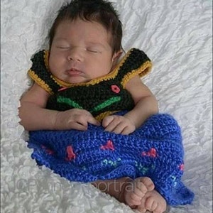 crochet Disney's Frozen 'Princess Anna' inspired dress sizes: newborn-12months image 4