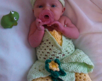 crochet Disney's Tiana from 'Princess and the Frog' inspired dress