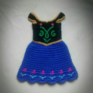 crochet Disney's Frozen 'Princess Anna' inspired dress sizes: newborn-12months image 5