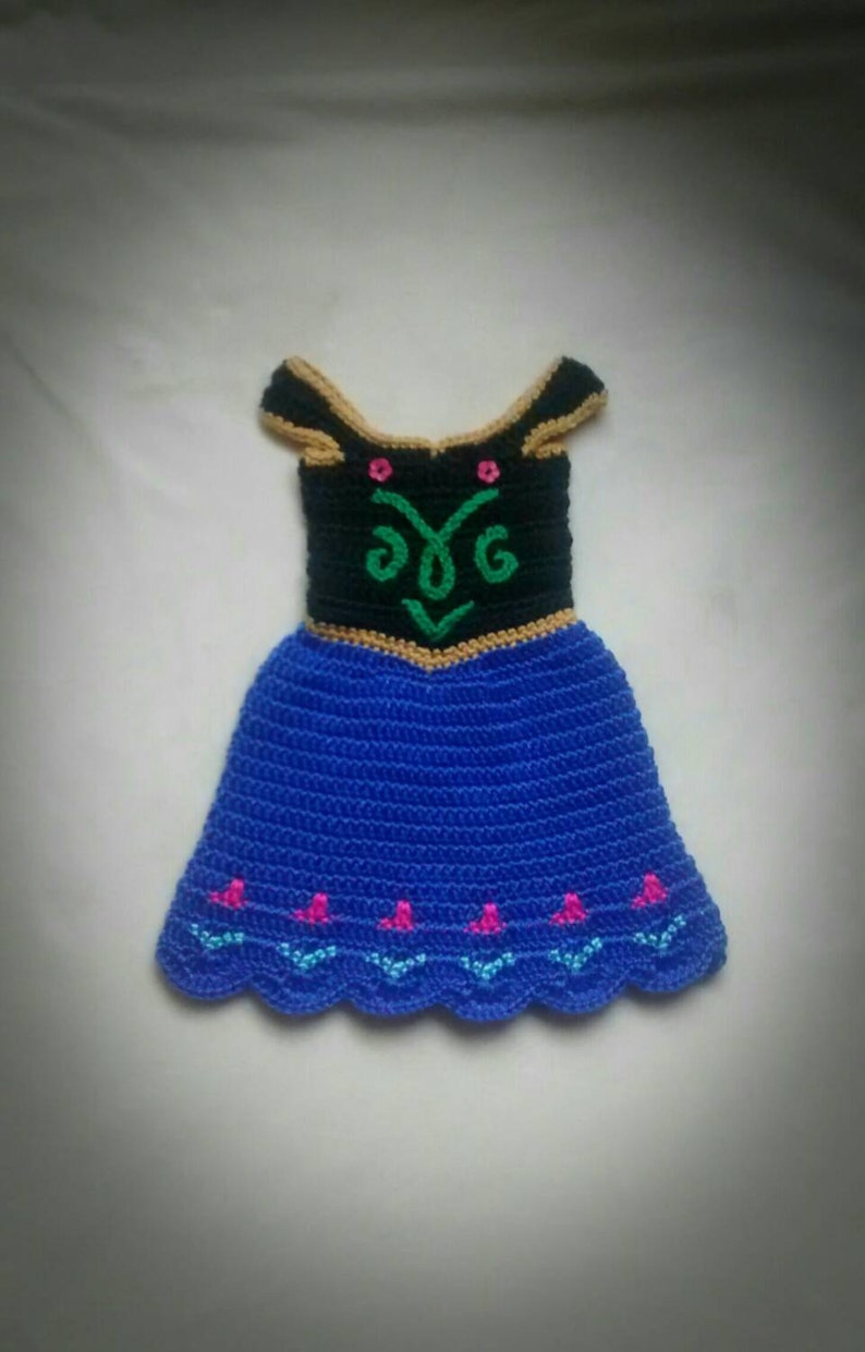 crochet Disney's Frozen 'Princess Anna' inspired dress sizes: newborn-12months image 5