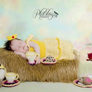 crochet Disney&#39;s Belle from &#39;Beauty and the Beast&#39; inspired outfit
