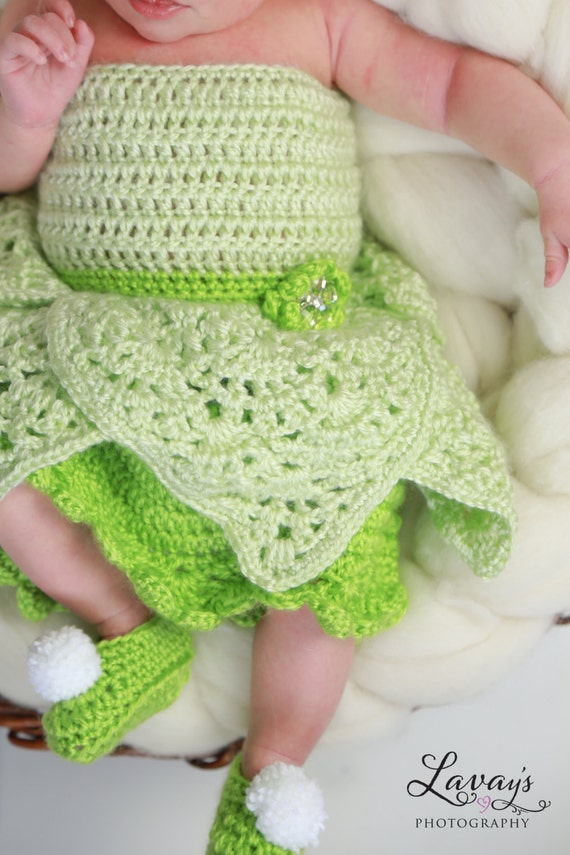 Crochet Disney de campanita inspirado Vestido de princesa | Etsy México