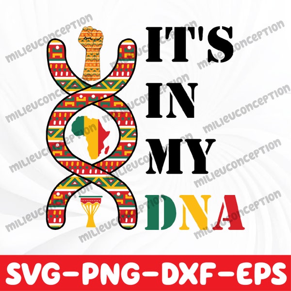 African American Im Black Heritage Svg, Black History Month Svg, It's In My South Africa Flag Fingerprint Svg, Digital Download, Cut File