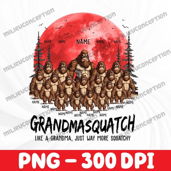 Custom Grandpasquatch & Grandmasquatch Like A Grandpa Just Way More Squatchy Shirt, Fathers Day Shirt, Papasquatch T-Shirt, Instant Download