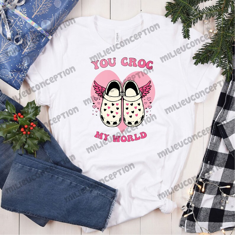 You Croc My World Shoes Sandals Valentines Day Funny Puns Svg, Funny