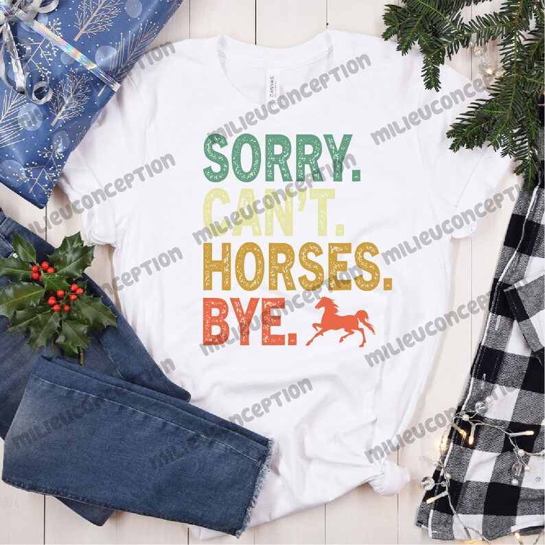 Sorry Can't Horses Bye Svg, Vintage Horseback Riding Women Girls Svg, Horse Lover Gift Svg