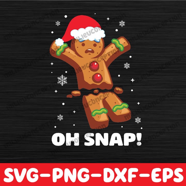 Gingerbread Man Oh Svg, Christmas Cookie Costume Baking Svg, Funny Christmas Svg, eps, dxf, Digital Download