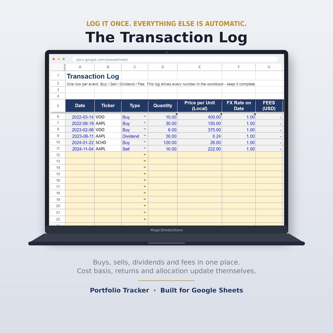 Automated Portfolio Tracker Google Sheets, Investment Dashboard, Crypto ...