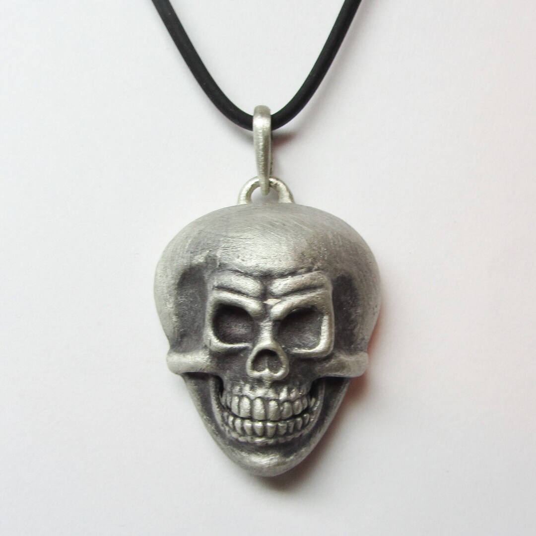 Sterling Silver Skull Guitar Pick Holder pickhead Etsy