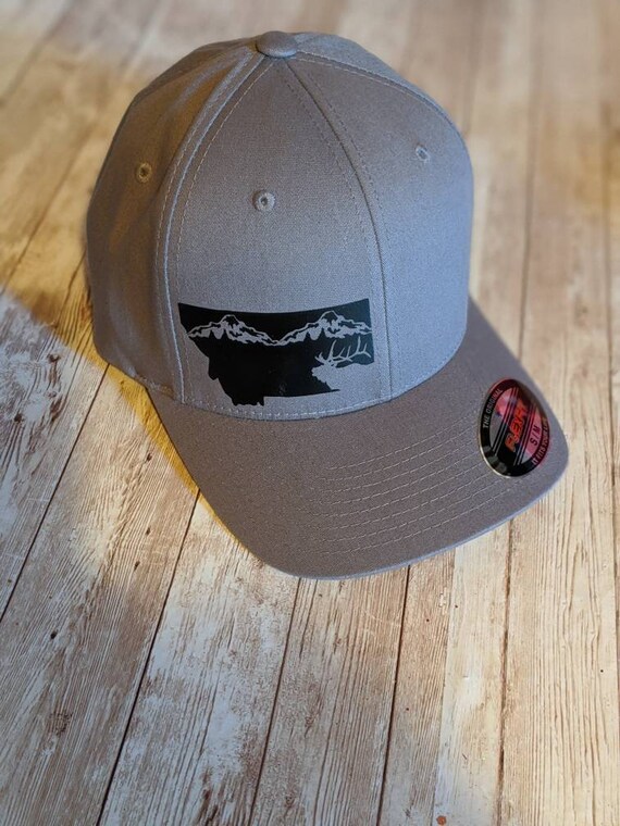 Men s Flexfit Baseball Cap Idaho Hatmen s Hat Montana Hat Elk Hat