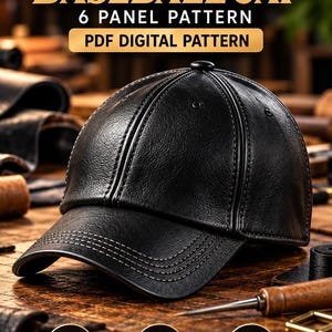Patrón de Gorra de Béisbol de Cuero PDF | Patrón de Costura DIY para Hombre y Mujer