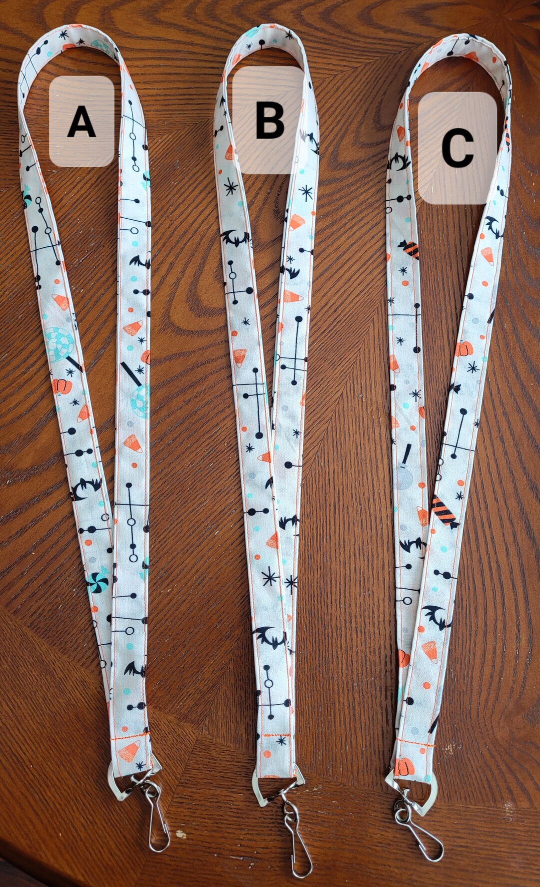 Halloween Lanyard Fall Lanyard Teacher Lanyard Halloween Badge Etsy