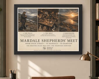 Mardale Shepherds' Meet Print, Haweswater History, Lake District Wall Art