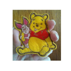 Pooh bear Patch, Eore, Piglet, Vintage Embroidered Applique, Character Iron  On
