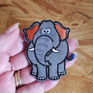 Elephant - Circus - Zoo - Childrens Crafts - Baby - Embroidered Iron On Patch
