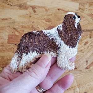Cavalier King Charles - Dog - Pet - Fully embroidered Iron On Applique Patch