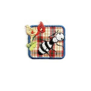 Calla Lily - Ant - Insect - Picnic - Plaid - Embroidered Iron On Applique Patch
