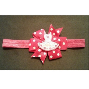 Ballet Bow-Band - Toddler Bow - Toddler Headband - TuTu Headband - Baby Girl Bow Headband - Dance Bow Headband
