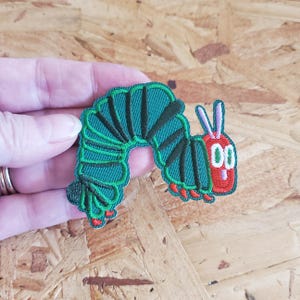Caterpillar - Reading - Book - School - Embroidered Iron On Applique Patch - Crafts - Pre-School