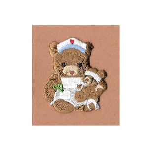 Nurse - Teddy Bear - Medical Student - Nursing - Hospital - Embroidered Iron On Applique Patch