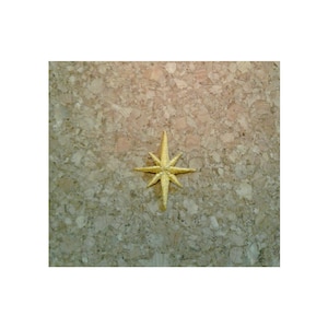 Nativity Star- Christmas Star - Crafts - Yellow Gold Embroidered Iron On Applique Emblem Patch - SMALL 1 1/4&quot;H