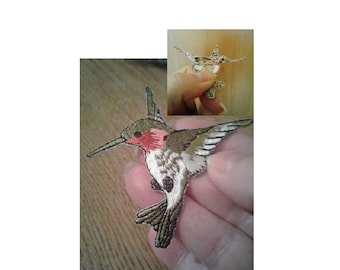 Hummingbird - Bird - Garden - Spring - Embroidered - Theme Jewlery - SML