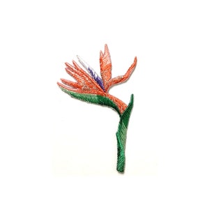Bird Of Paradise - Tropical - Plant - Flower - Cruise - Embroidered Iron On Applique Patch - Crafts - C