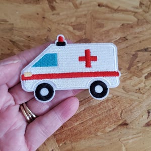 Ambulance - EMS - First Responder - Emergency Vehicle - Embroidered Iron On Patch  - Crafts