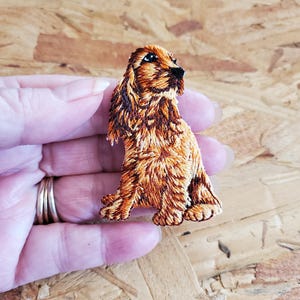 Cocker Spaniel - Dog - Pet - Fully embroidered Iron On Applique Patch