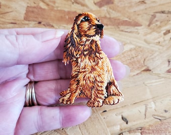 Cocker Spaniel - Dog - Pet - Fully embroidered Iron On Applique Patch