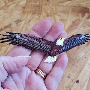 Eagle - Bird - American Eagle - Patriotic - Embroidered Iron On Applique Patch - Crafts