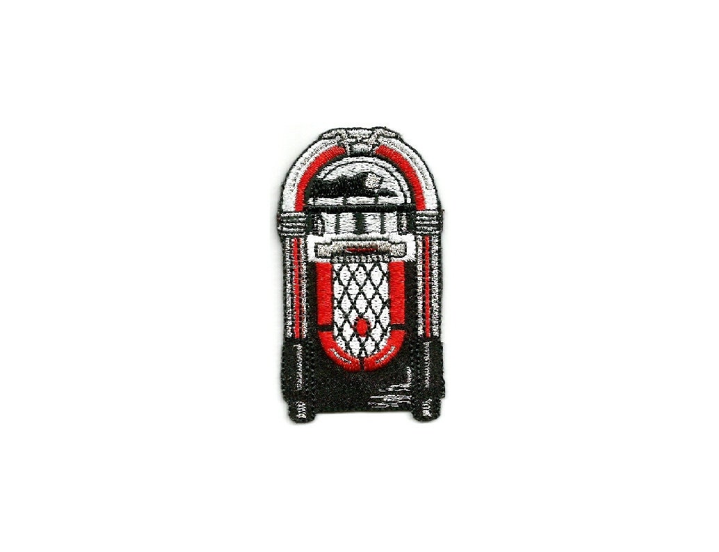 Jukebox - Music - 50's Diner - Bebop - Embroidered Iron on