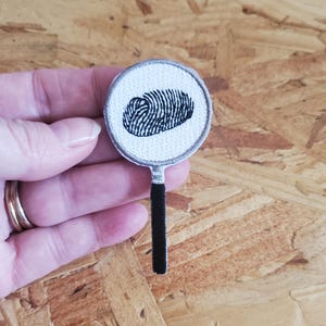 Mystery - Mystery Club - Detective - Reading - Book - Magnifying Glass - Fingerprint - Iron On Patch  - Crafts