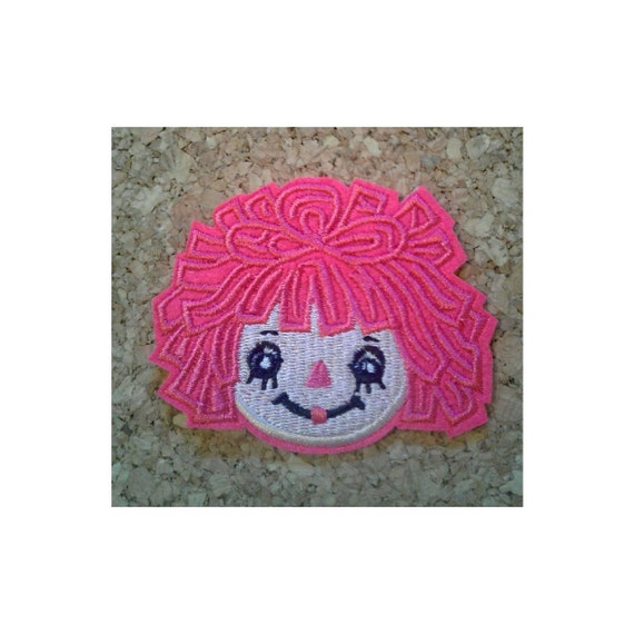 Girls Pink Iron On Patches Embroidered Pretty Appliques for