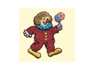 Clown - Circus - Party - Confetti & Embroidered Iron On Applique Patch - Crafts,Birthdays