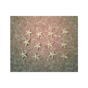 Set Of 12 - Gold Stars - Star - Embroidered Iron On Patches - SMALL 5/8&quot; - Crafts