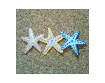 Starfish - Seashells - Beach - Summer - Iron On Applique Patch - Summer Crafts
