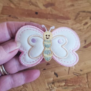 Butterfly - Insect - Baby - Pastels - Embroidered Iron On Applique Patch