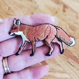 Fox - Vulpes - Red Fox - Fully embroidered Iron On Applique Patch - Crafts